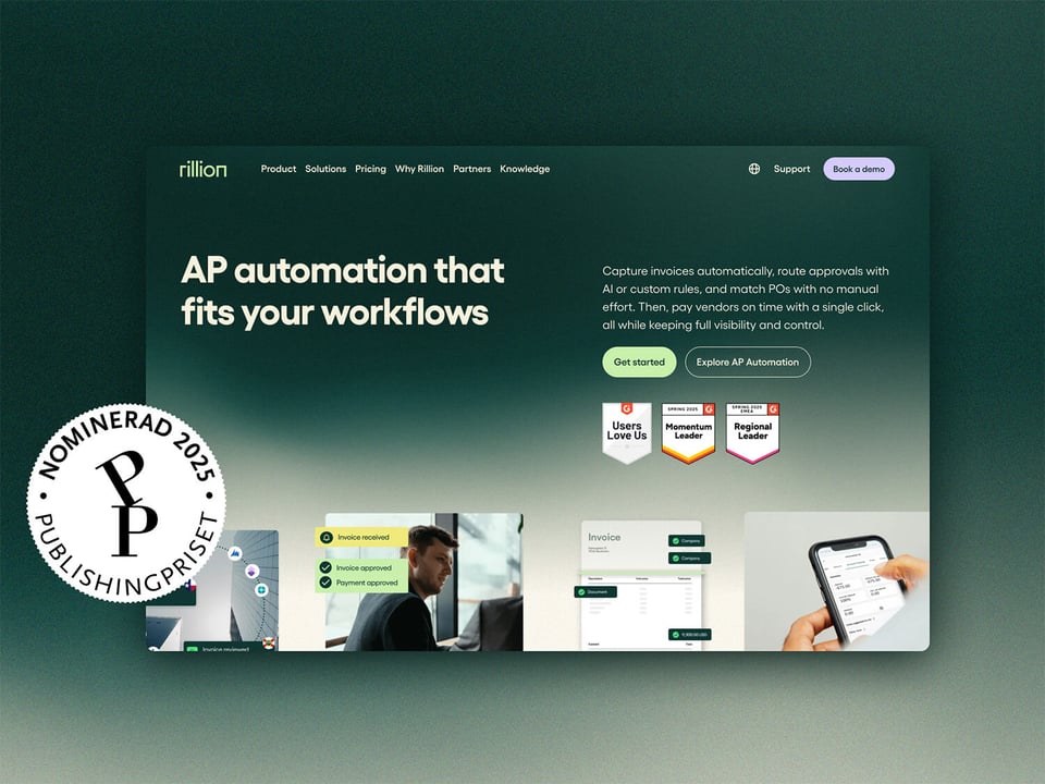 Invise nominated for Publishingpriset 2025 with Rillion’s new website