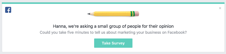 Facebook-enkät UX-writing