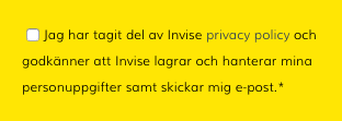 Opt-in på landningssida Invise